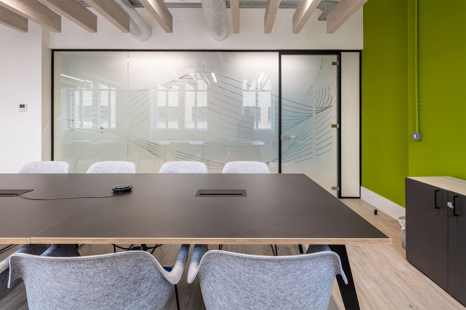 meeting room acoustics and glass partitioning