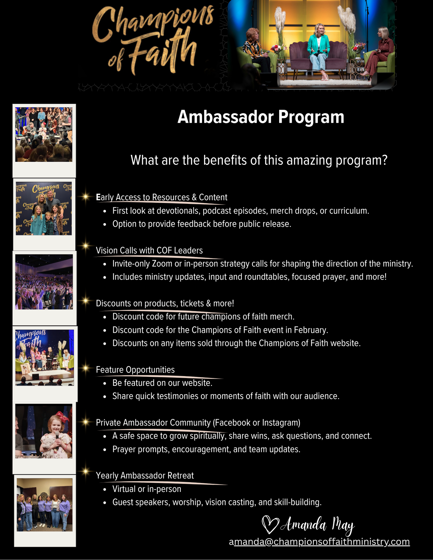 Ambassador Program — Champions of Faith Ministry