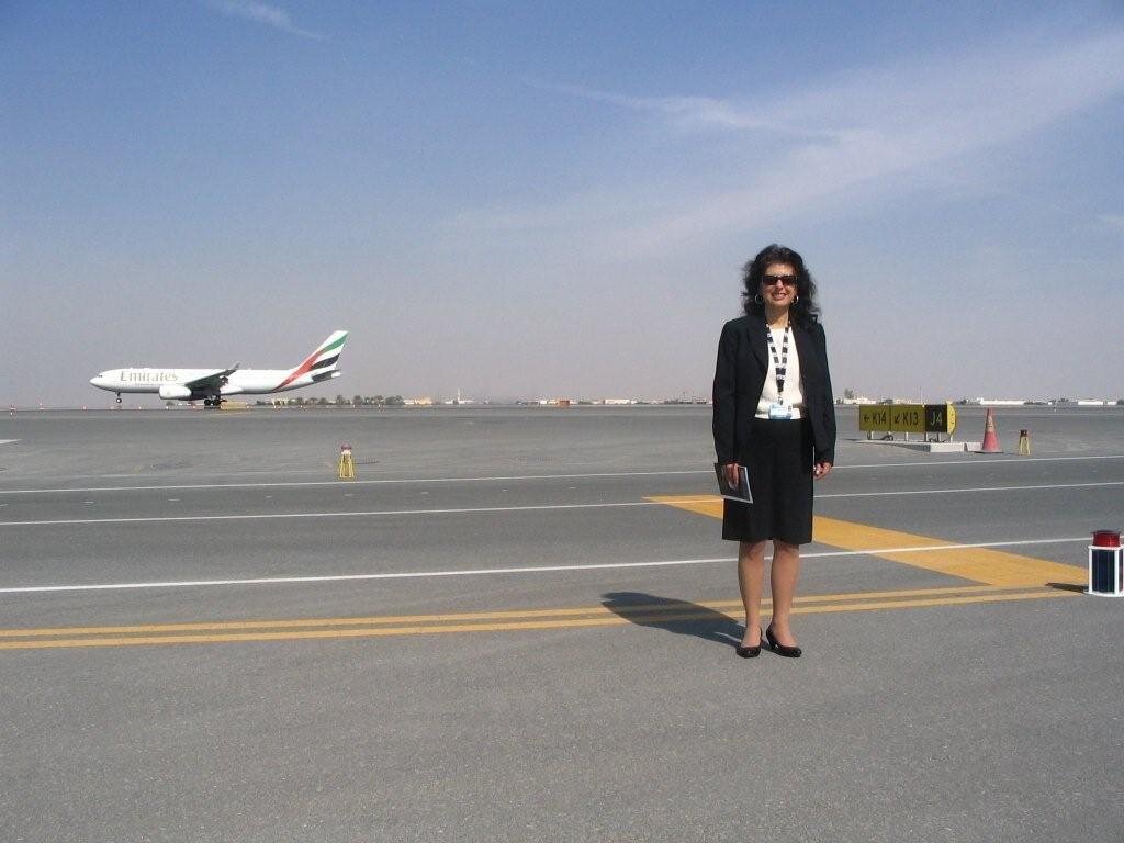 Michele Markarian, "runway model" at Dubai International Airport