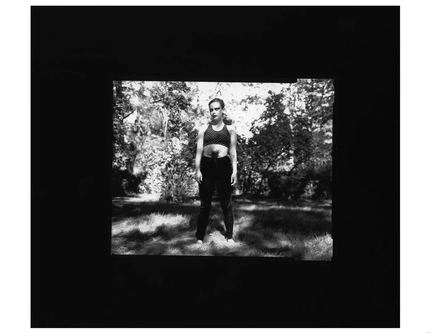 Lily's Bush, from Oblivion Seekers, 10 x 8 inches, 4x5 negative contact sheet on gelatin silver paper