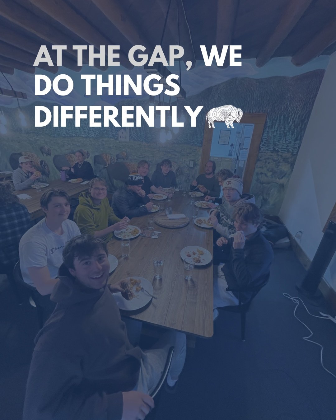 At The Gap, we do things differently. 🦬

We don&rsquo;t believe in drifting into the next season.
We believe in stepping into it with clarity, community, and purpose.

A year to grow in your faith.
A year to build intentional relationships.
A year t