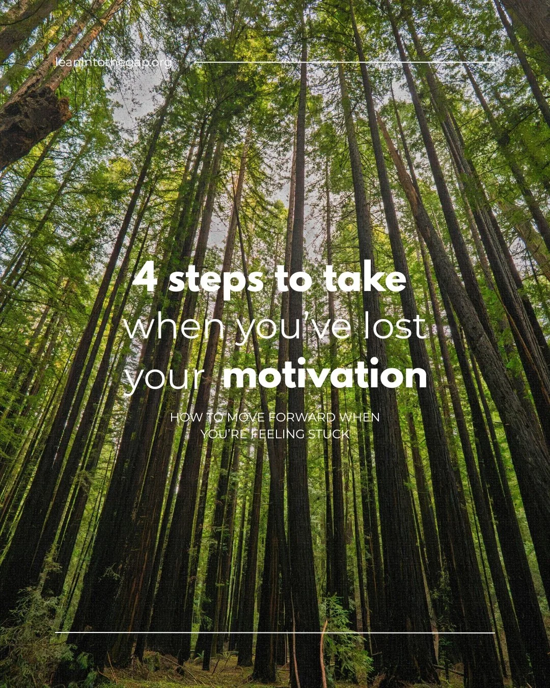 Losing your motivation doesn&rsquo;t mean you&rsquo;ve lost your way.

Some seasons feel slower than others. Sometimes you need to push forward, and sometimes you need to pause, reset, and remember what matters.

You don&rsquo;t have to wait until yo