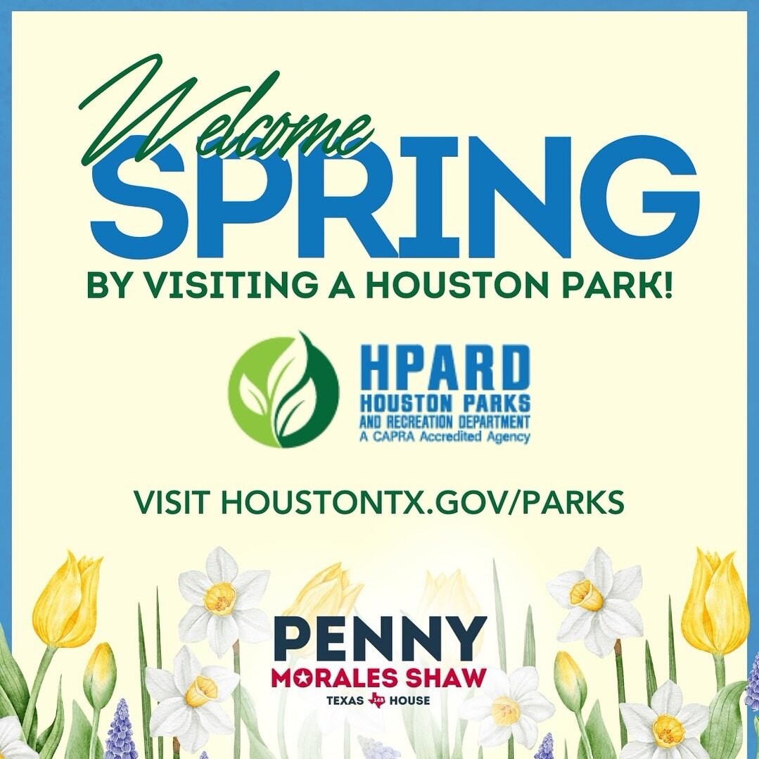 It may be April Fools&rsquo;, but this is no joke. Welcome in Spring and the gorgeous weather by visiting one of our 300+ parks in Houston. Explore flower exhibits, walking trails, and more by visiting houstontx.gov/parks/parksites.html! 🛝🪻💐🌳