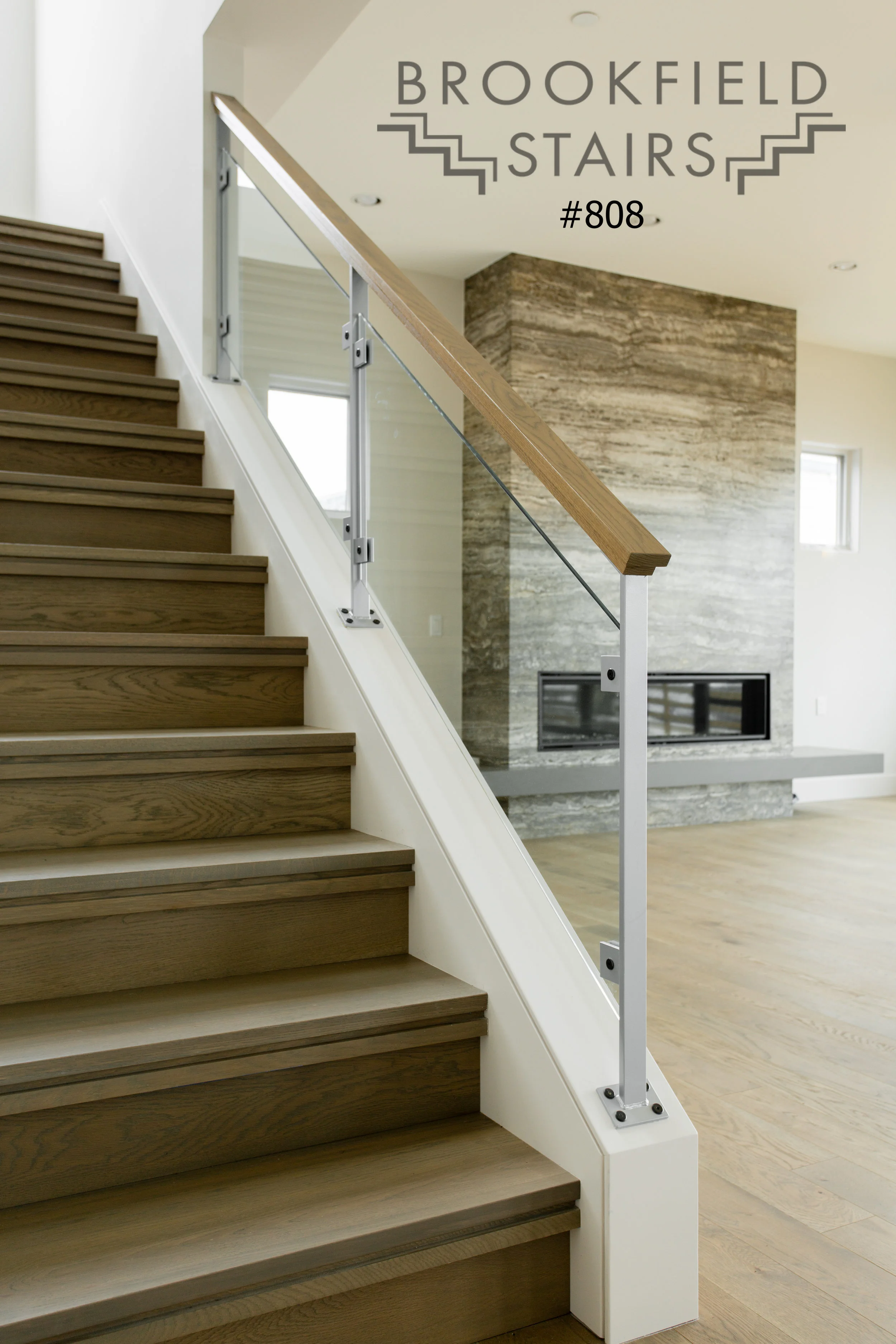 #808 Custom Fabricated Newel Posts for Glass