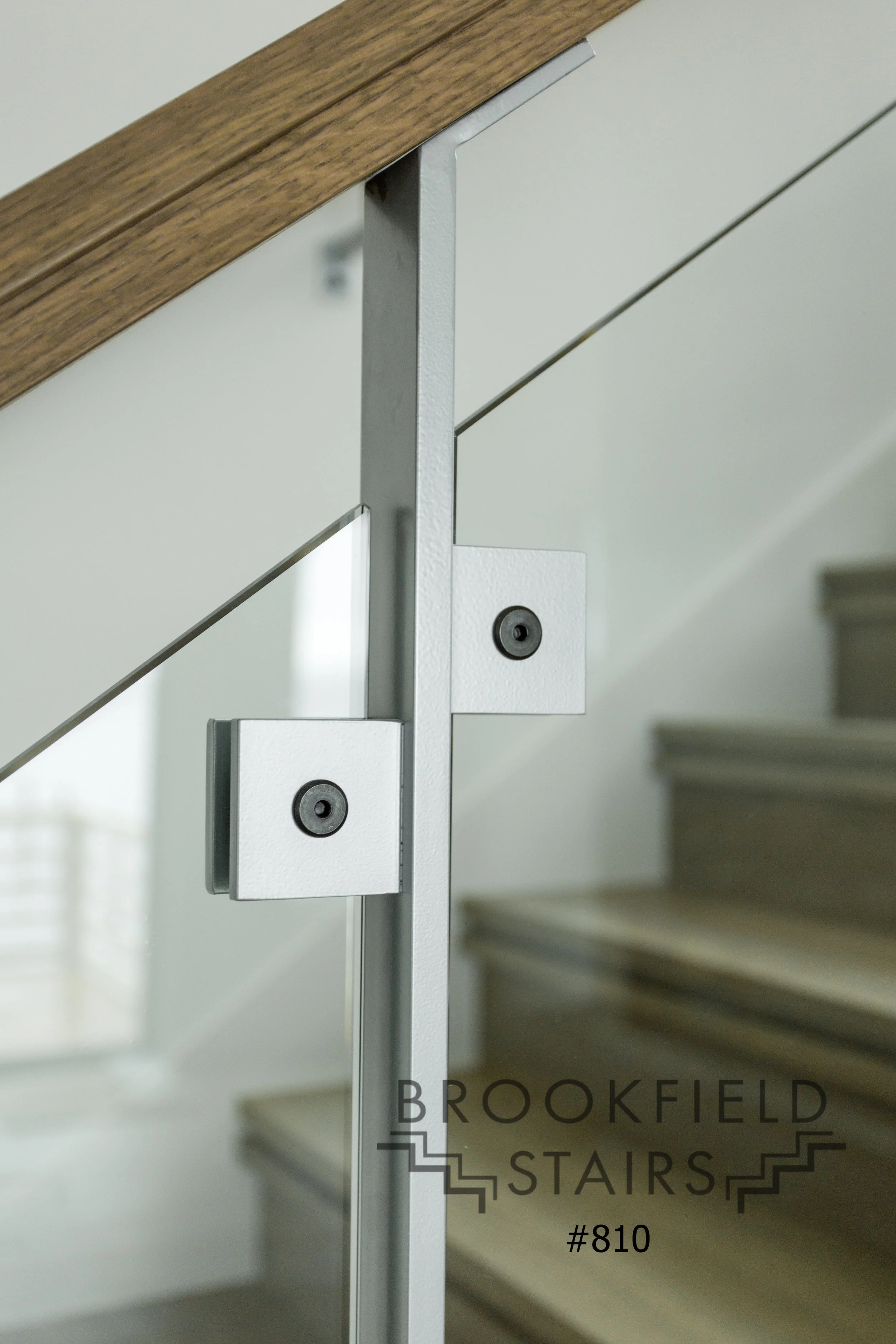 #810 Custom Fabricated Newel Posts for Glass