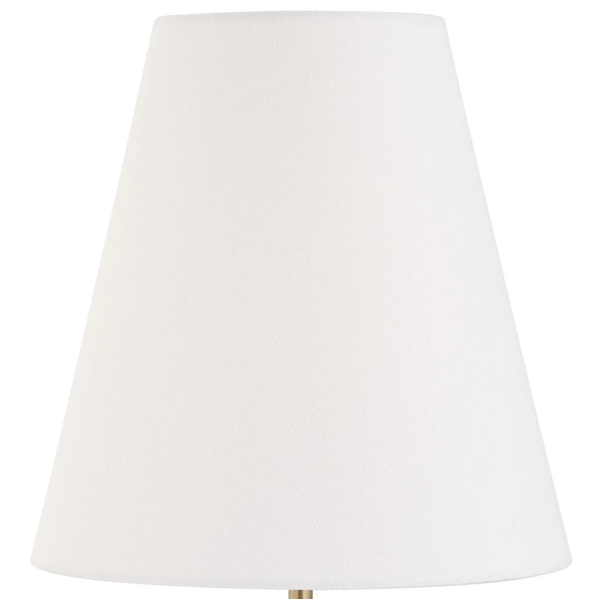 Close-up of antique brass plated details and textured glass finish on Cardoni lamp