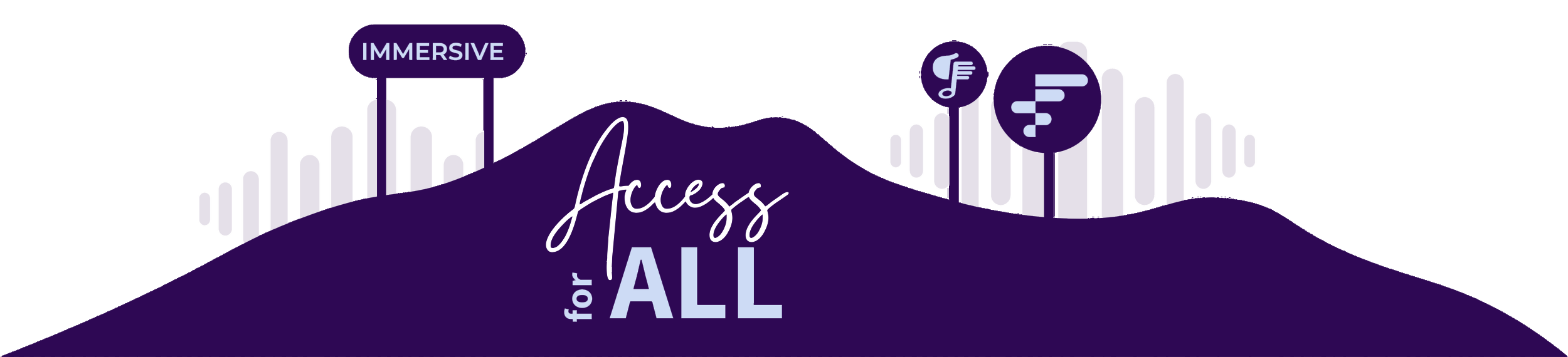 feel the beat illustrated banner reading access for all referring to their dance classes for people with all abiliites