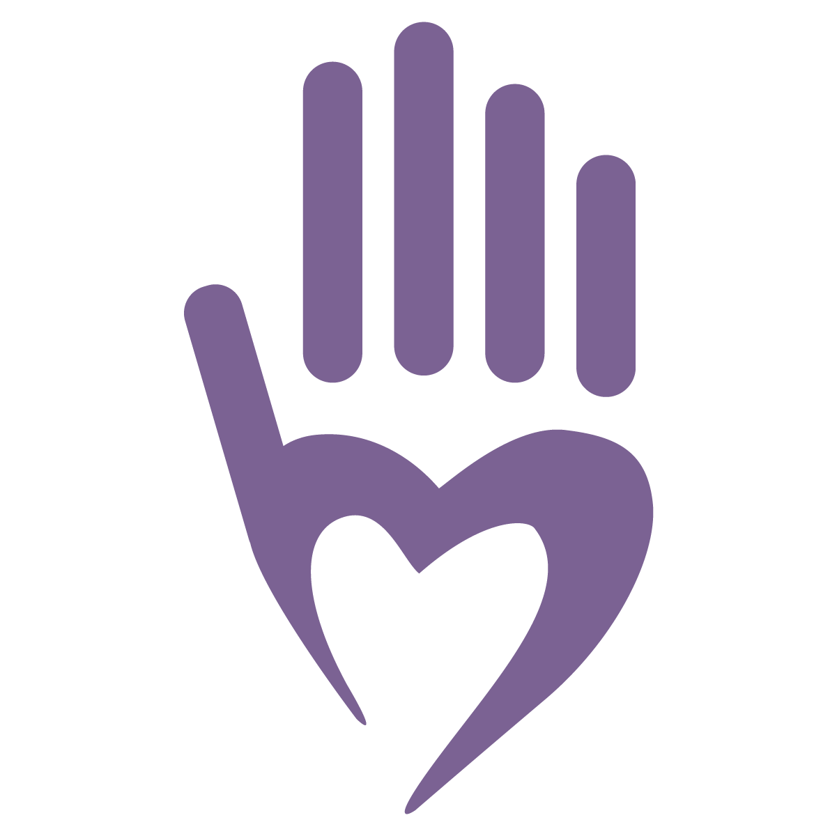graphic of hand with heart in the center