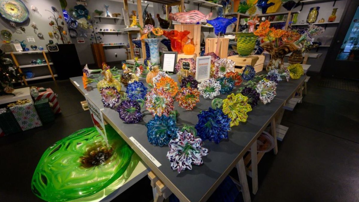 Inside Morean Glass Studio