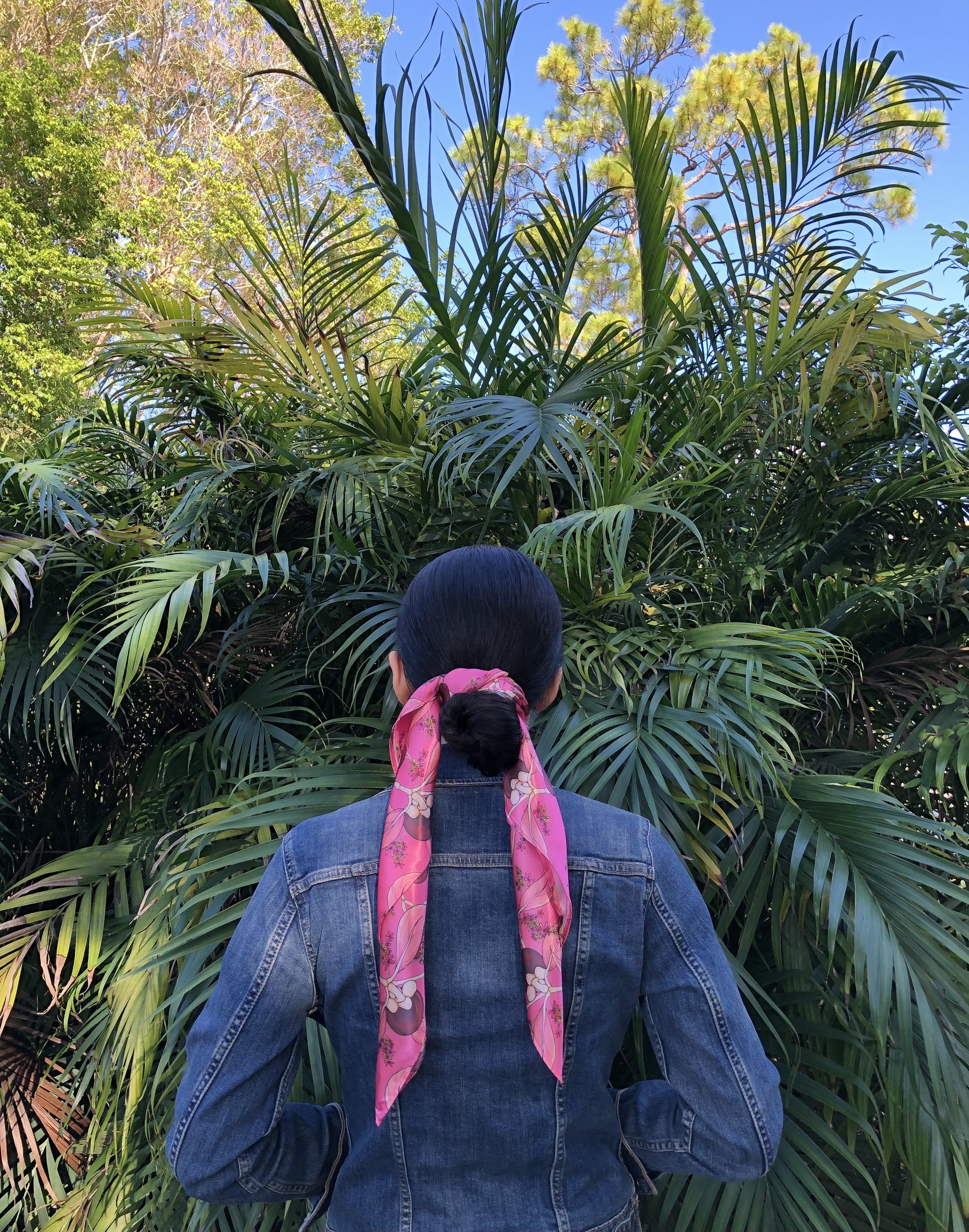 Scarves as hair tie