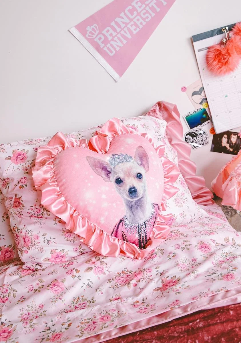 Princess Pooch Heart Pillow for Dolls Kill Home