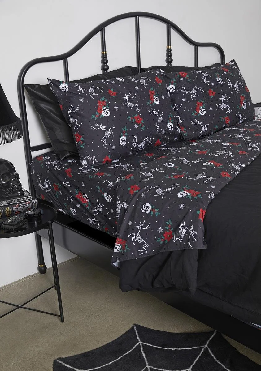 Holiday Goth Bedding Textile Design for Dolls Kill Home