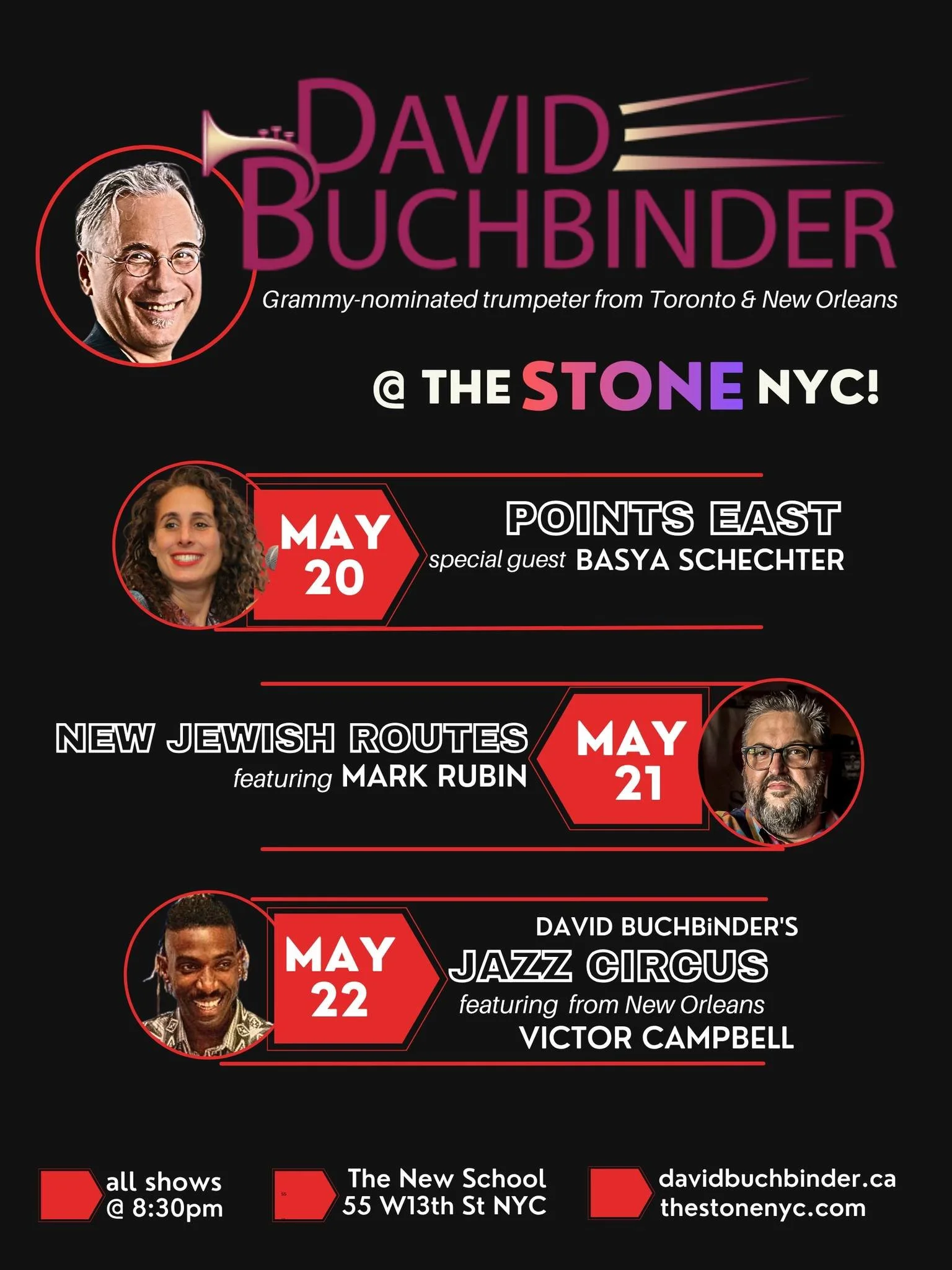 Invited guest at David Buchbinder's  residency at The Stone