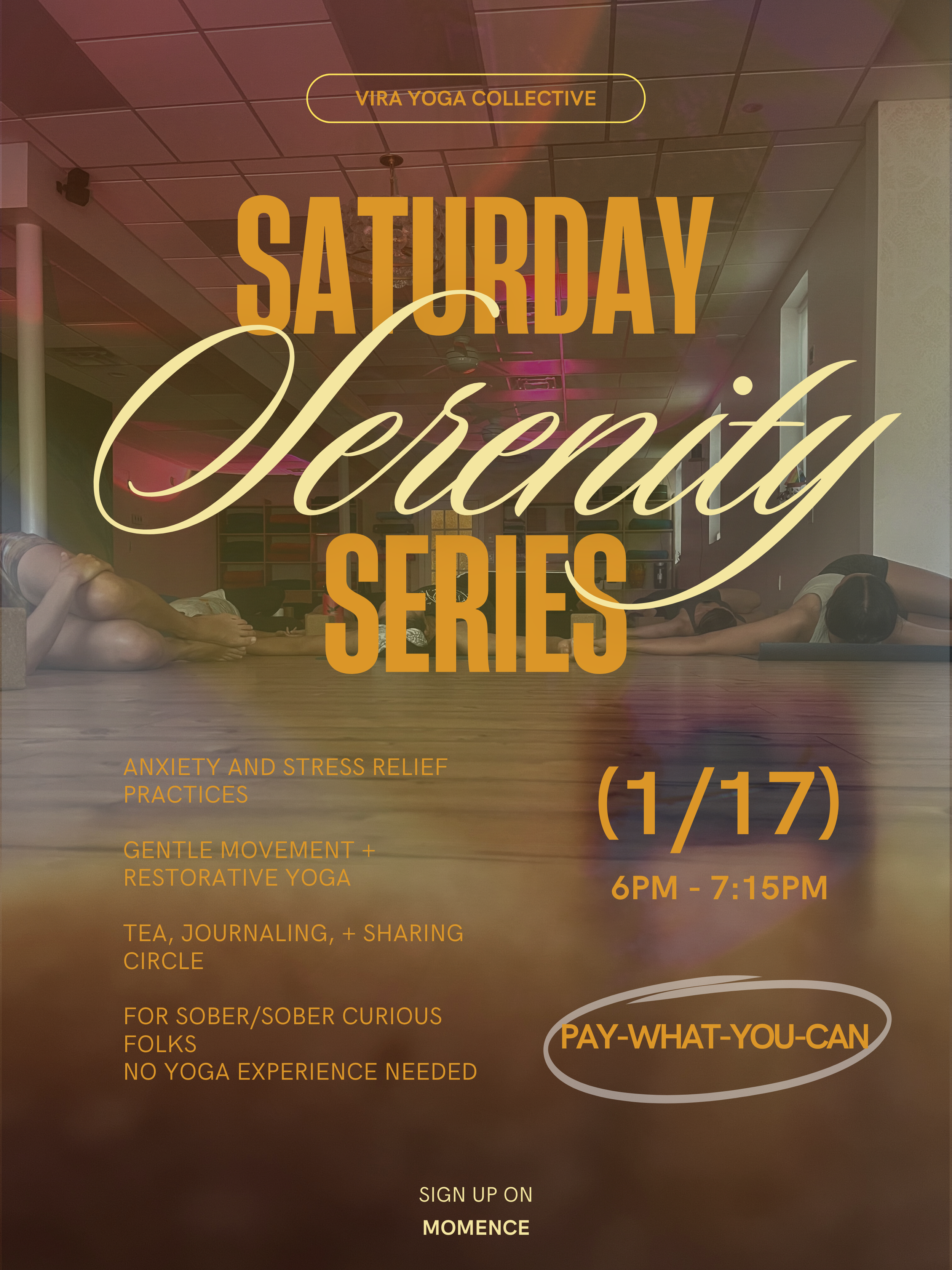 Saturday Serenity Series - a pay-what-you-can community event