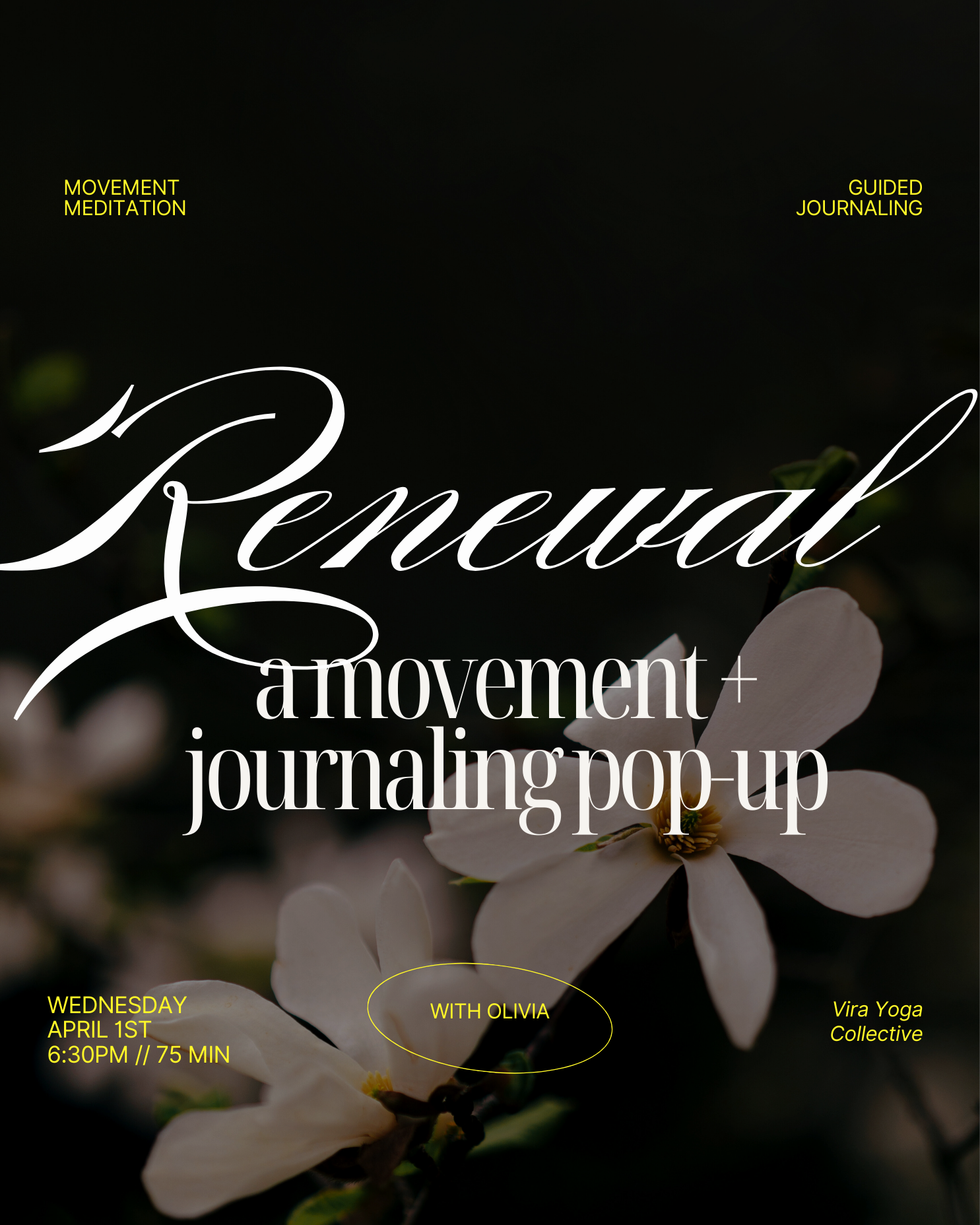 Renewal: a flow + journaling pop-up