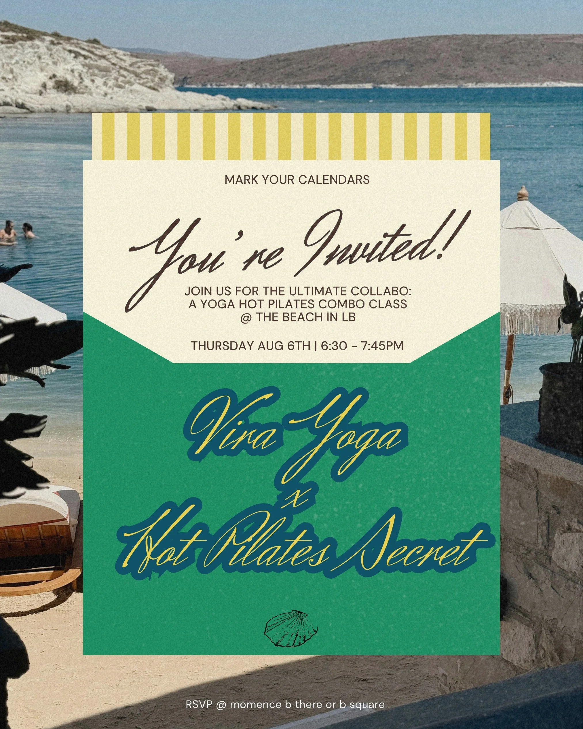 🏖️ Vira Yoga x Hot Pilates Secret: a yoga + pilates beach collab 🔥