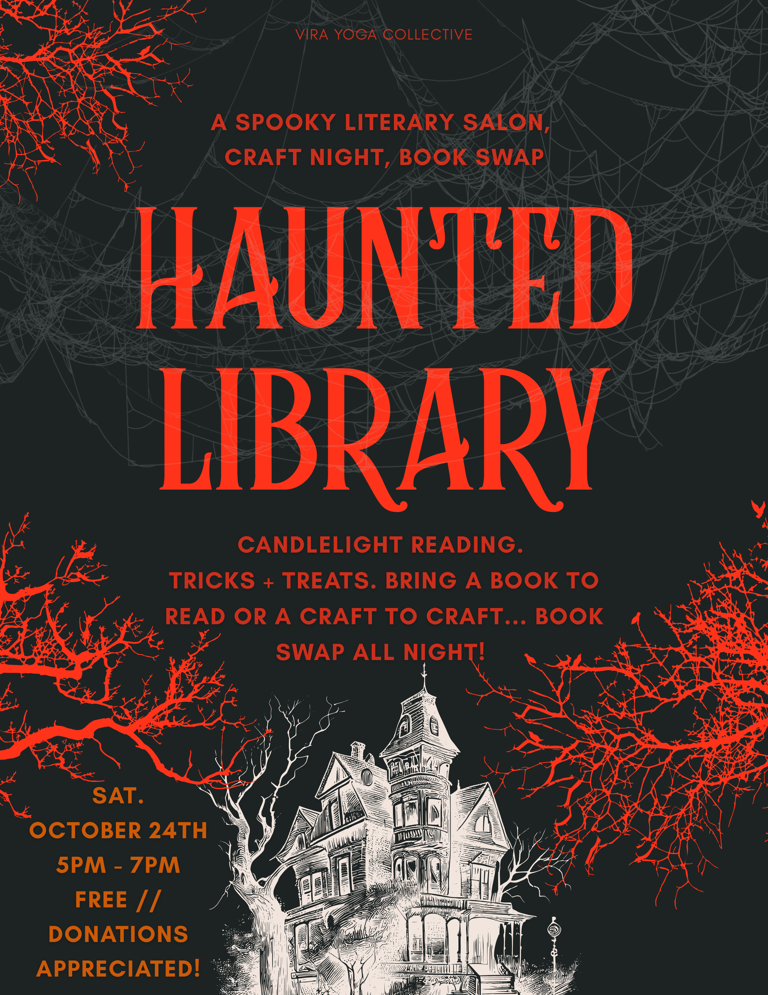 👻 Haunted Library: A Halloween Literary Salon/Craft Salon + Book Swap 🕷️ 📕