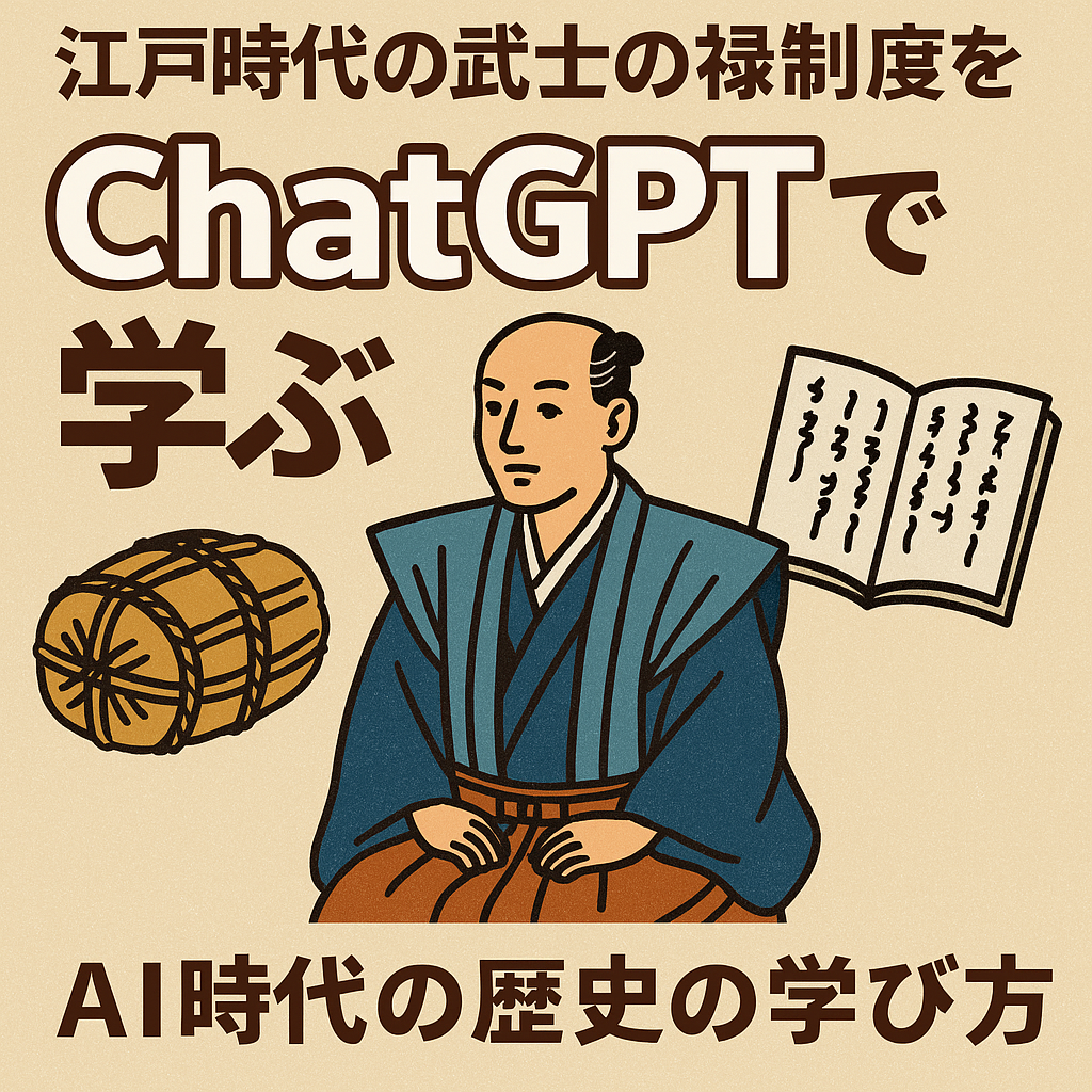 ほぼテク5月8日 江戸時代の武士の暮らしをChatGPTで探る「禄制度」から見るAI時代の歴史の学び方