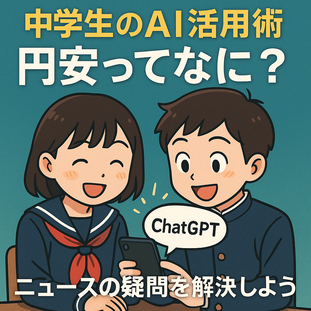 ほぼテク7月31日 円安ってなに?ChatGPTでニュースがスラスラわかる!中学生のためのカンタン解説術