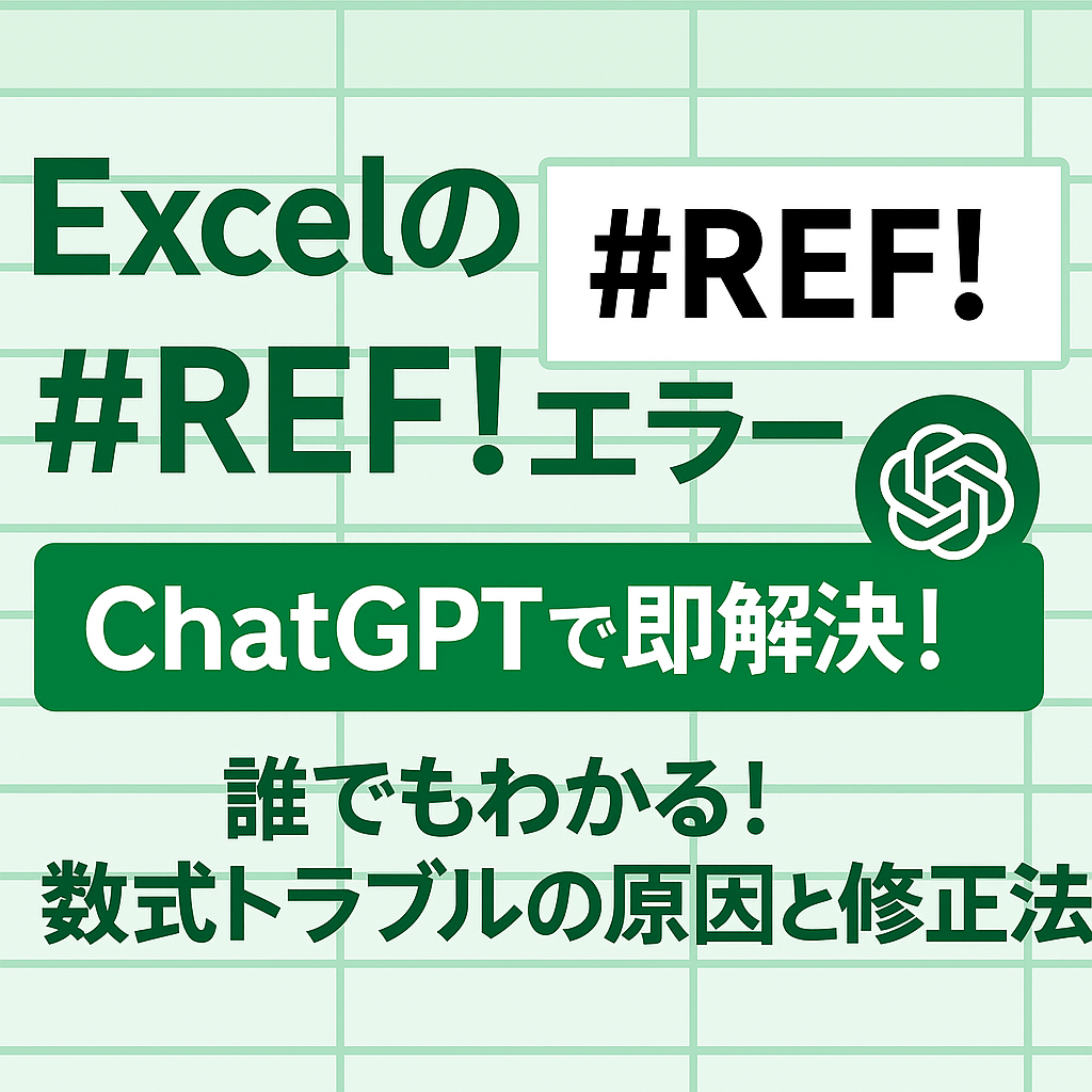 ほぼテク8月14日 【Excelの#REF!エラーを完全解説】ChatGPTで原因究明&修正までサクッと完了する方法!