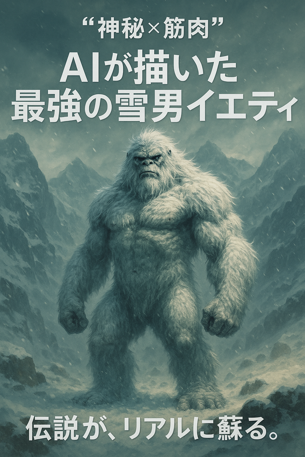 ほぼテク9月7日 「伝説の雪男イエティ」をリアルに描くプロンプト術:神秘と迫力をAIで再現する方法とは?