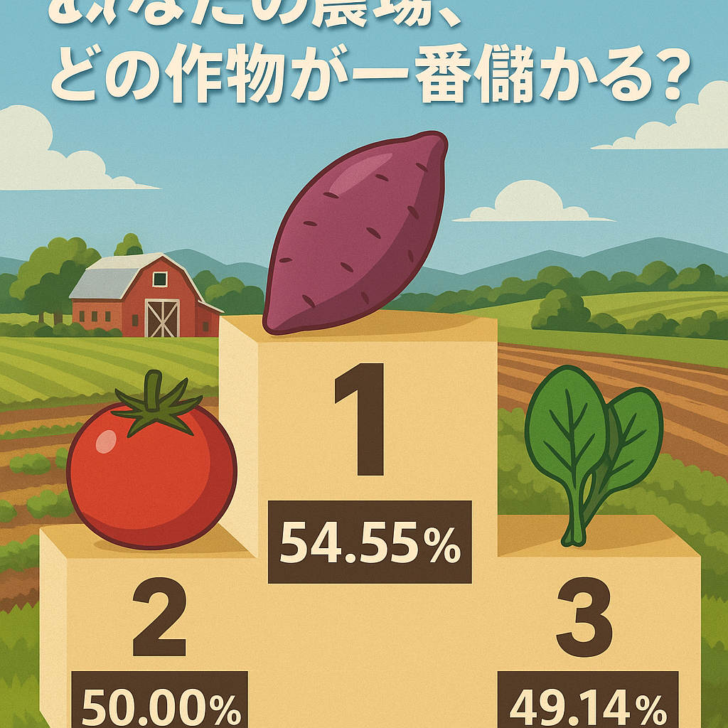 ほぼテク10月28日 【ChatGPTで農業の収益を見える化】一番儲かる作物が一瞬でわかる!利益率で見るAI経営分析