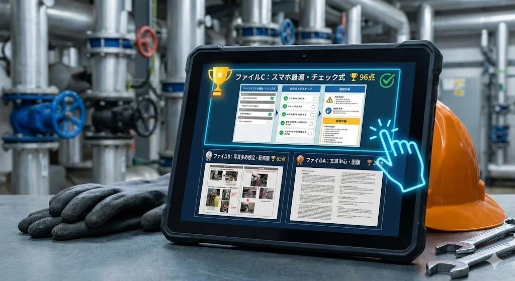 ほぼテク12月22日 生成AIで現場で迷わず・安全に再現できるマニュアルを決める。