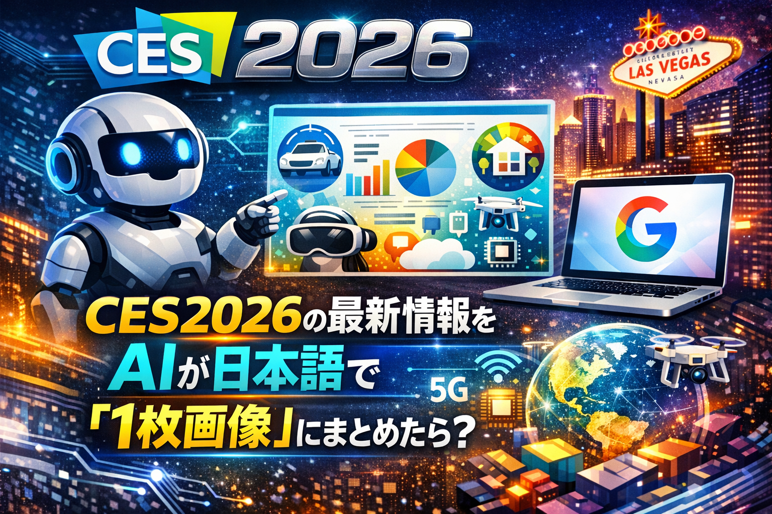 ほぼテク1月5日 CES2026の最新情報を“画像1枚”で丸わかり！Geminiで作る日本語インフォグラフィックの驚きの活用法