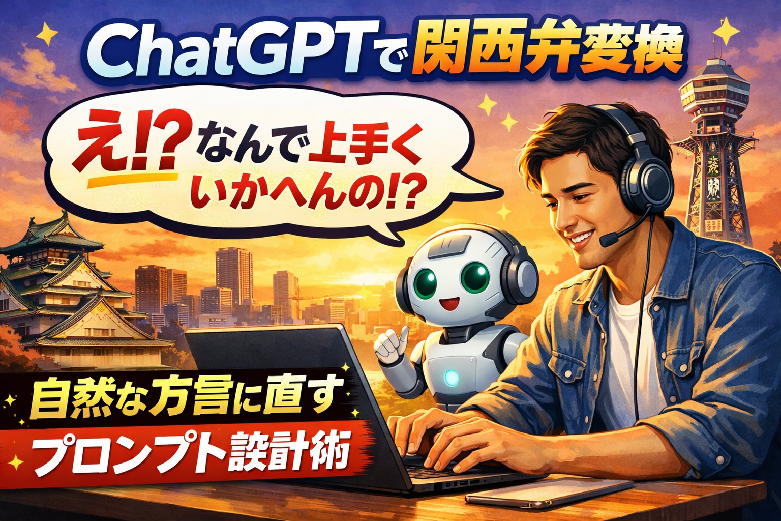 ほぼテク2月17日 【ChatGPT×関西弁変換】自然な方言に直すプロンプト設計術。AI初心者でも失敗しない使い方とは？