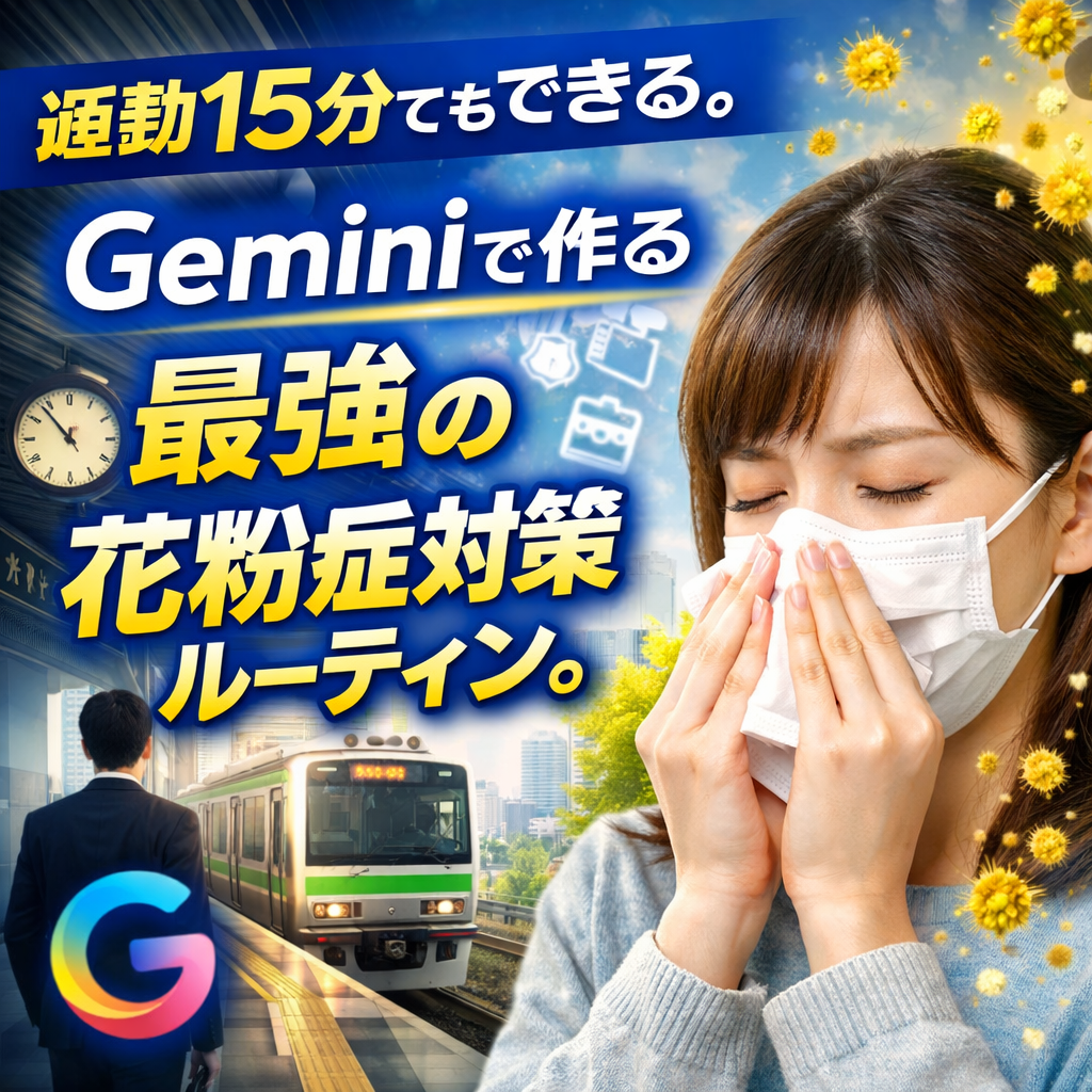 ほぼテク2月28日 Geminiで作る“無理しない花粉症対策ルーティン”完全ガイド