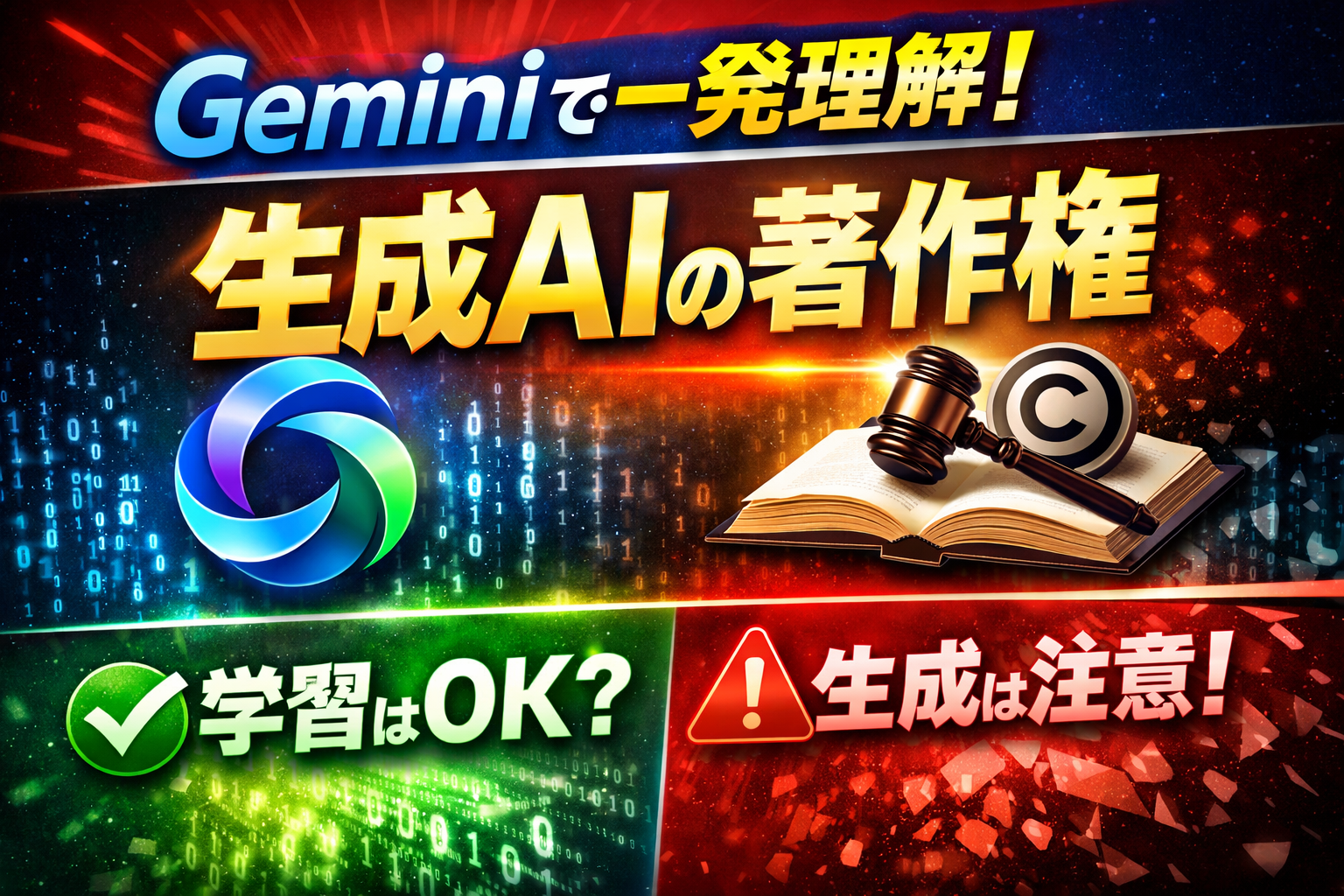 ほぼテク3月18日 【知らないと危険】生成AIの著作権を完全理解｜学習フェーズと生成フェーズの違いをGeminiで一発整理
