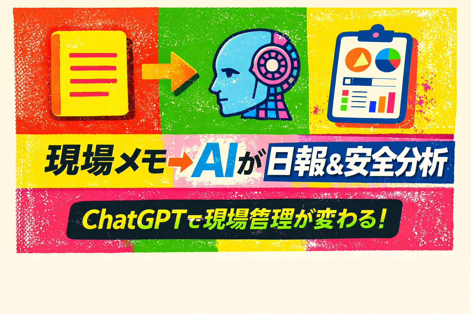 ほぼテク3月16日 【AIで現場日報が5分で完成】作業員のメモから安全リスクまで分析するChatGPT活用術