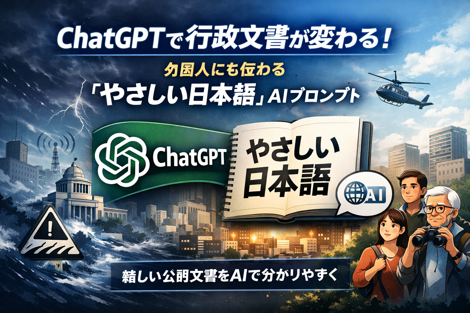 ほぼテク3月15日 【行政DX×AI】外国人にも伝わる！「やさしい日本語」に自動変換するChatGPTプロンプト活用術