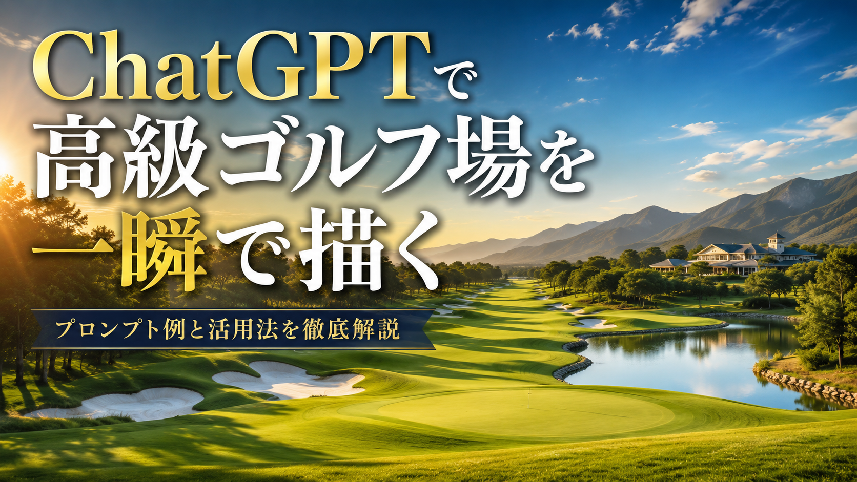 ほぼテク6月25日 ChatGPTで高級ゴルフ場の写真を生成するプロンプト｜フォトリアルなAI画像の作り方