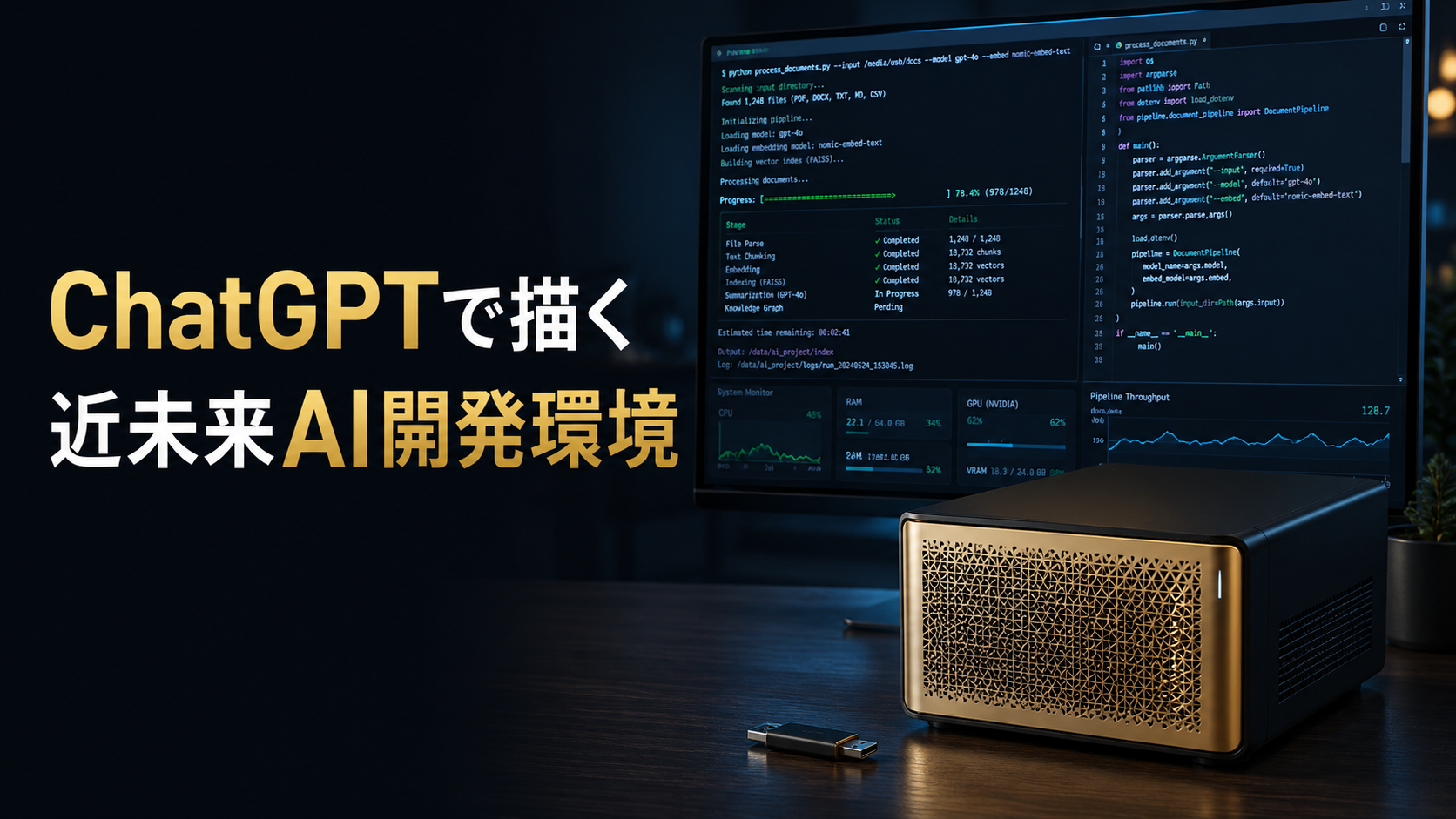 ほぼテク7月14日 【ChatGPT画像生成】近未来のAI開発環境をフォトリアルに描くプロンプト徹底解説