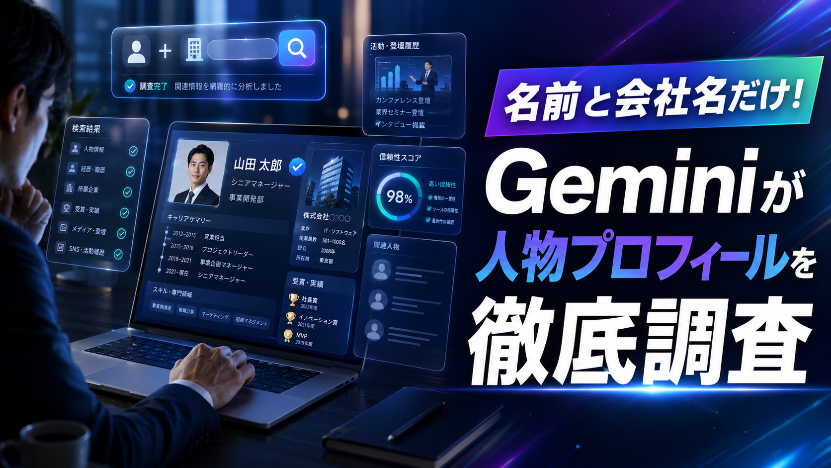 ほぼテク7月17日 【Gemini活用術】名前と会社名だけで人物プロフィールを調査・整理するプロンプト