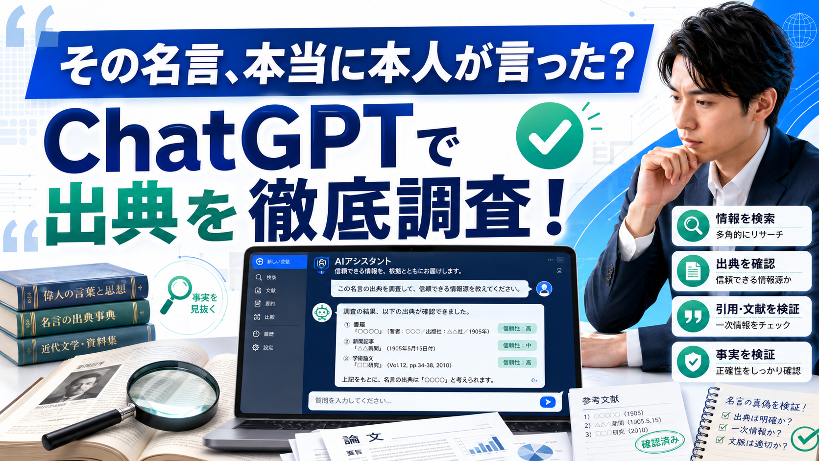ほぼテク7月27日 ChatGPTで名言の出典を正確に調査する方法とは？