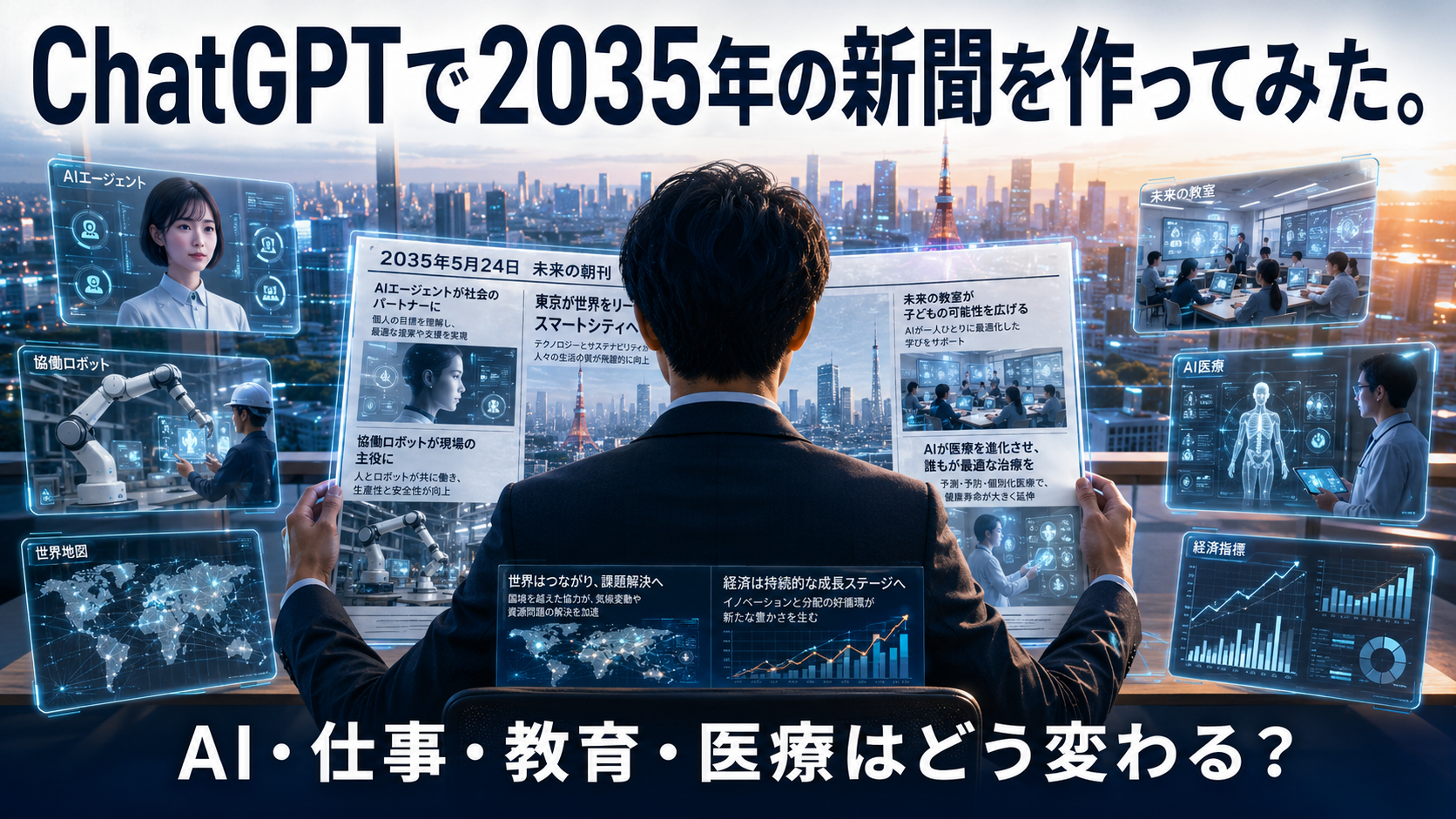 ほぼテク7月28日 ChatGPTで2035年の新聞を作ってみよう！未来をリアルに描くプロンプト活用術