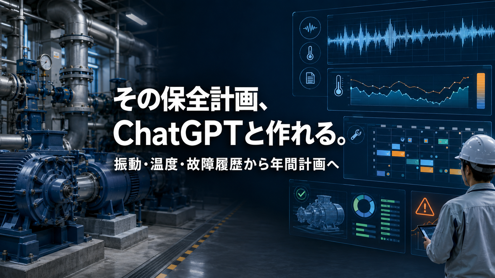 ほぼテク8月12日 ChatGPTで年間保全計画を作れる？浄水場・工場の設備保全をAIで支援する実践プロンプト