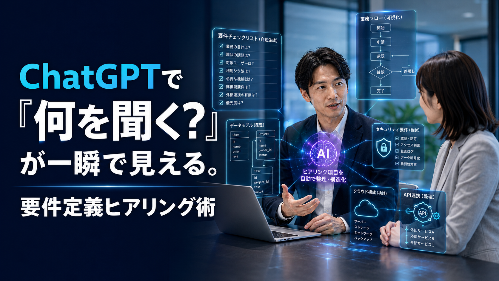 ほぼテク8月31日「要件定義、何を聞けばいい？」をChatGPTで解決する。AIを“質問を考える相棒”にする方法