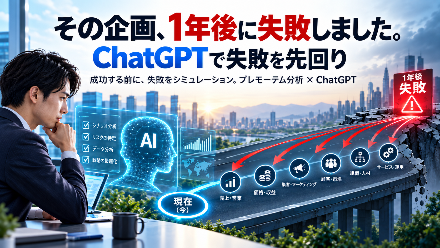 ほぼテク9月15日ChatGPTで事業の失敗を先回りする。「プレモーテム分析」で成功確率を高めるプロンプト