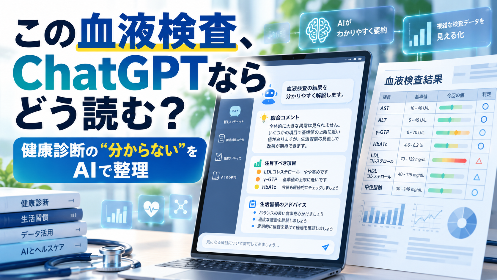 ほぼテク9月25日ChatGPTで血液検査結果を分かりやすく整理！画像を読み取って検査値を理解するプロンプト活用術