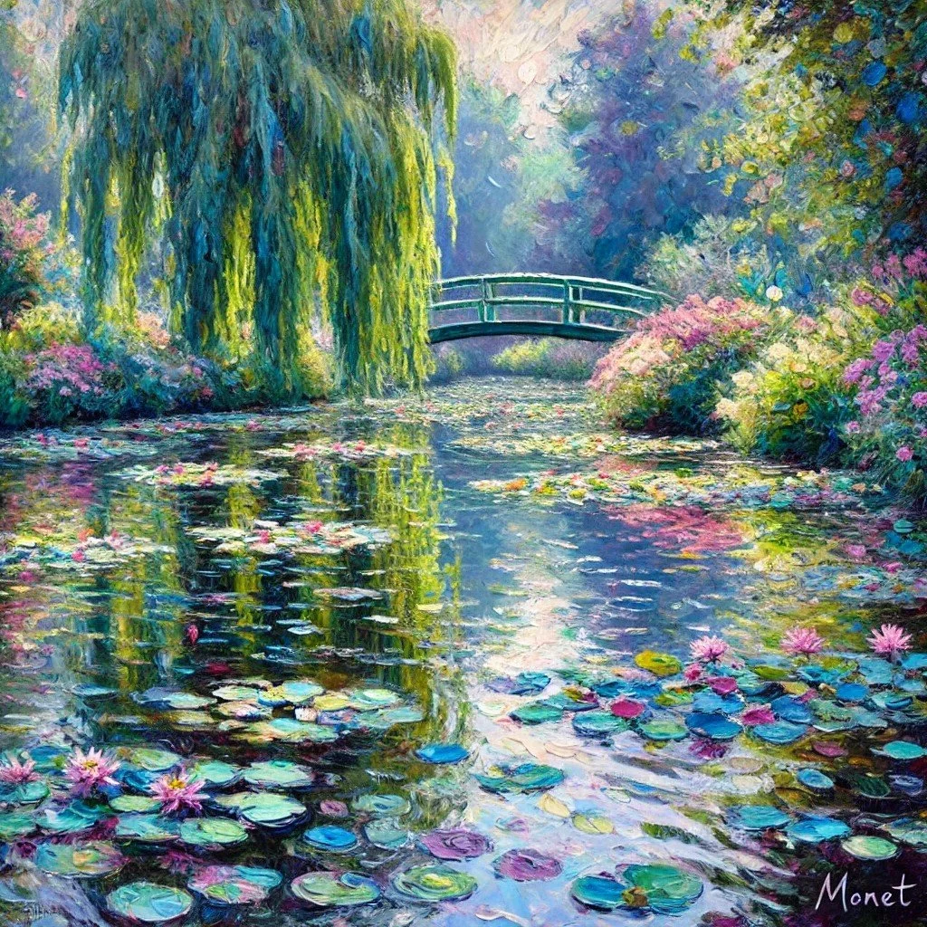 ほぼテク1月20日 印象派技法で描く「一瞬の美」!モネ風の庭園風景に ほぼテク1月20日 印象派技法で描く「一瞬の美」!モネ風の庭園風景に