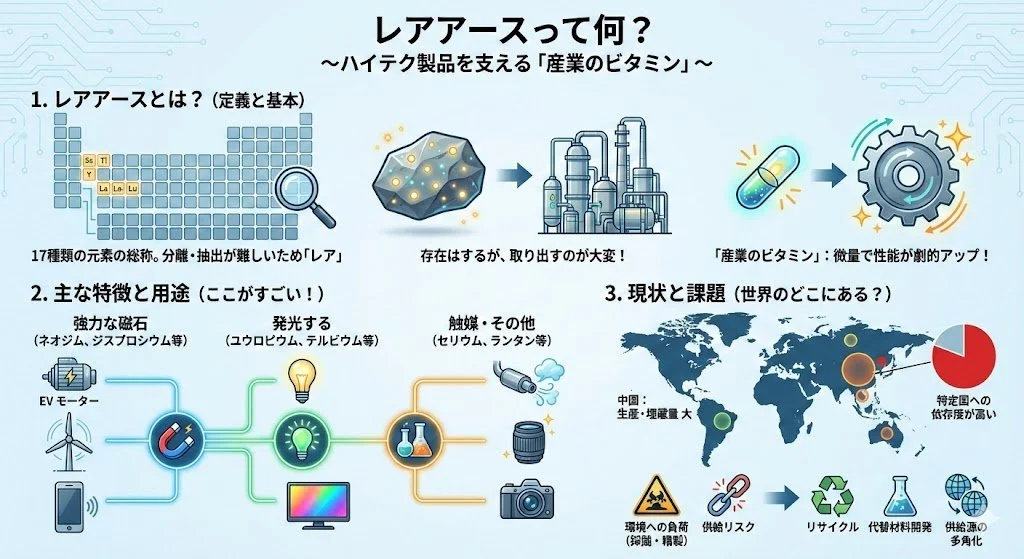 ほぼテク12月18日 【知らないと損】Geminiで「レアアース」を超わかりやすく！インフォグラフィックで一発理解する方法