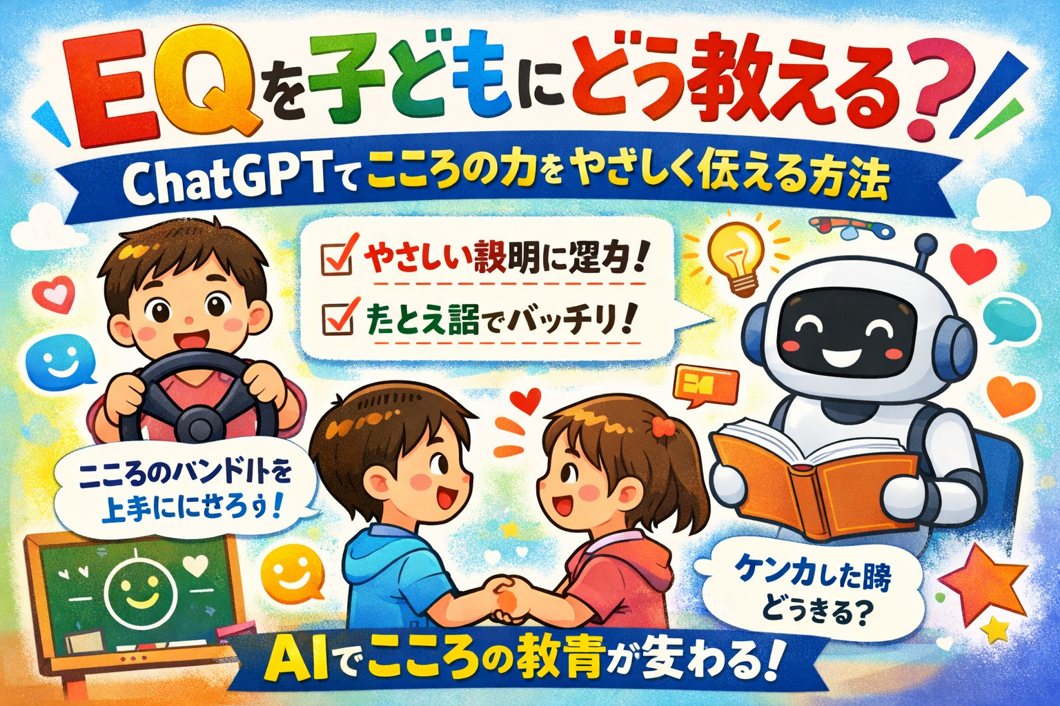 ほぼテク2月22日 【保存版】EQを子どもにどう教える？ChatGPTで“こころの力”をやさしく伝える方法とは