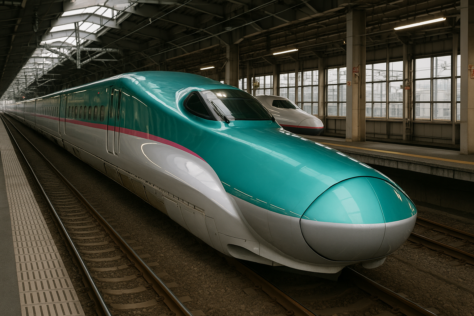 鉄道写真 青白いトーン 高品質印刷