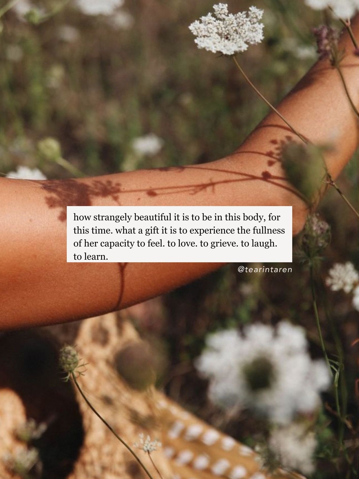 I am so grateful to get to experience this life&mdash; this process&mdash; in and through this version of me. wow, what a gift to experience the fullness of what this body can hold&mdash; her edges, her pleasures, her excitement *and* her grief.

thi