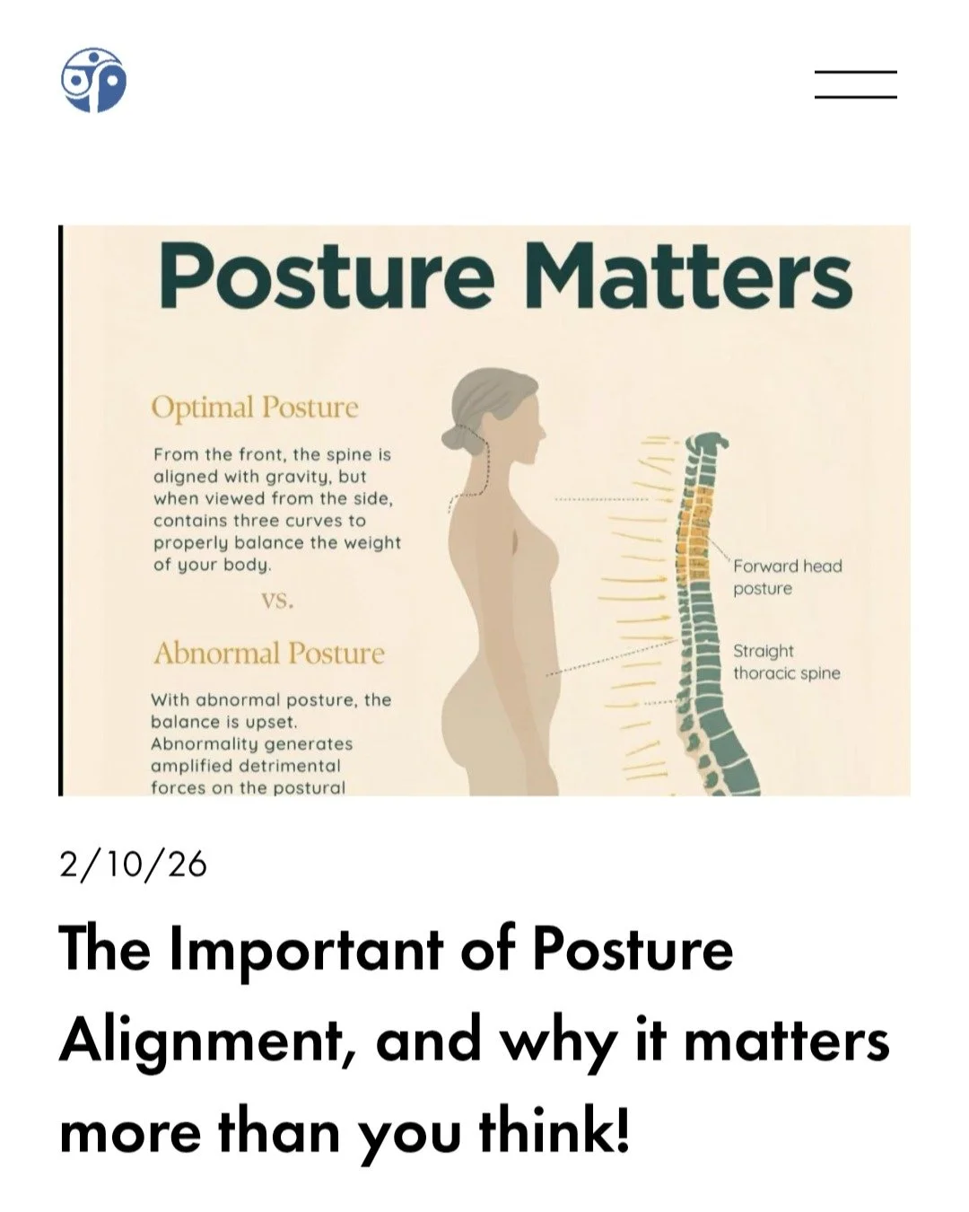NEW BLOG ARTICLE OUT! The Importance of Posture Alignment, and why it matters more than you think!💪✅

Check it out by clicking the link in my bio and navigating to my blog. 

#physicaltherapy #posturetherapy #posturealignment