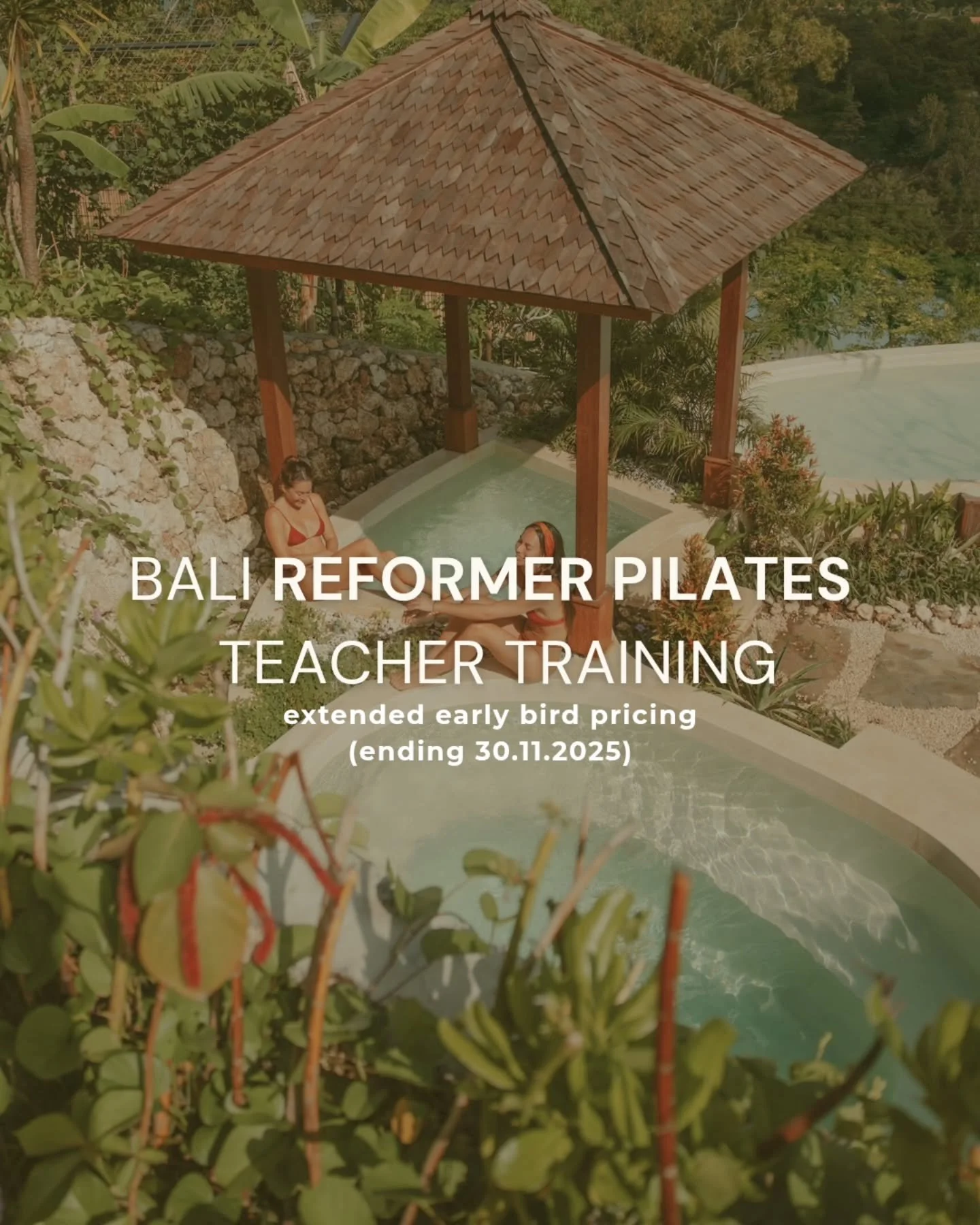 Last Chance to enjoy Early Bird Pricing for our second course of the year in 2026.

Starting the year strong with our Internationally Accredited 150 Hour Reformer Pilates Teacher Training in the gorgeous landscape of Grun Resort, Uluwatu. @grun.uluwa