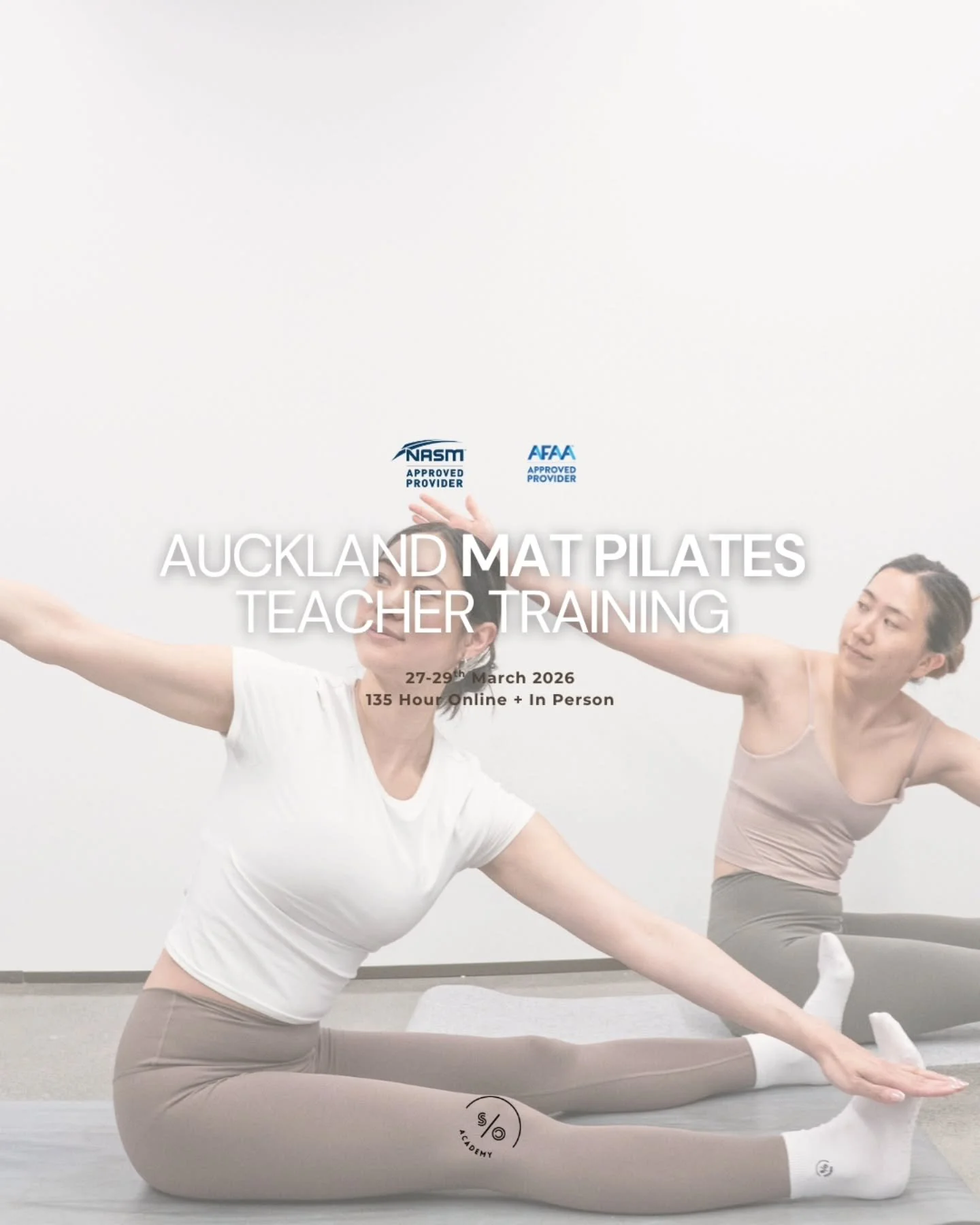 AUCKLAND - We're back for 2026 ✨️

You've been enquiring about our courses in Auckland for 2026, and here's our first round of courses for 2026. 

Join us for our 135 hour Internationally Accredited Mat Pilates Course in Auckland (In Person dates Mar